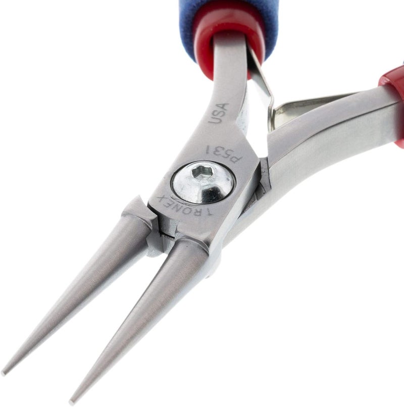 Tronex Model 731 Ergonomic Round Nose Pliers with Cushion Grips - Image 1